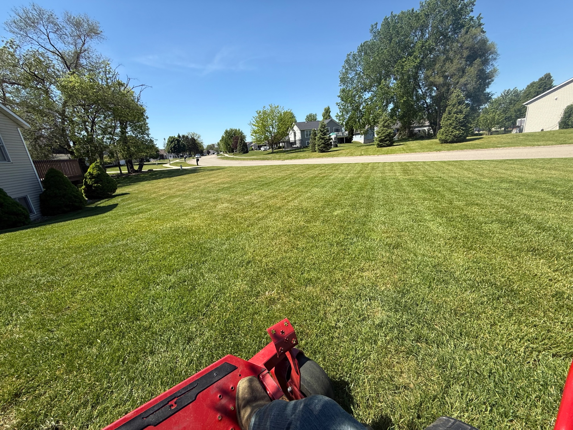 Striped Neighborhood Lawn — Lawn Mowing project by Crown Scapes in West Michigan